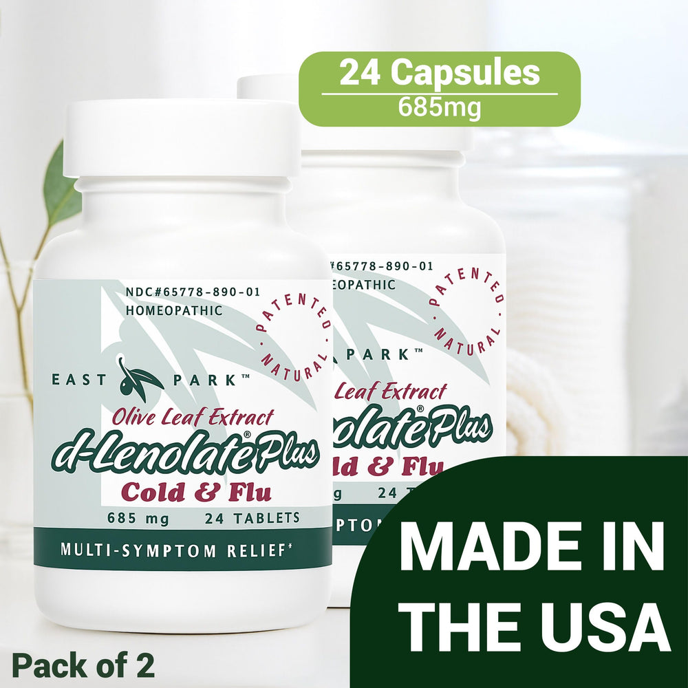 East Park D-Lenolate Plus packaging shows clear dosage guidance for families