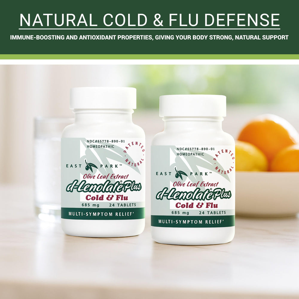 East Park D-Lenolate Plus neem leaf and echinacea ingredient visual for immune health