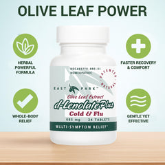 East Park D-Lenolate Plus olive leaf extract feature for natural immune support