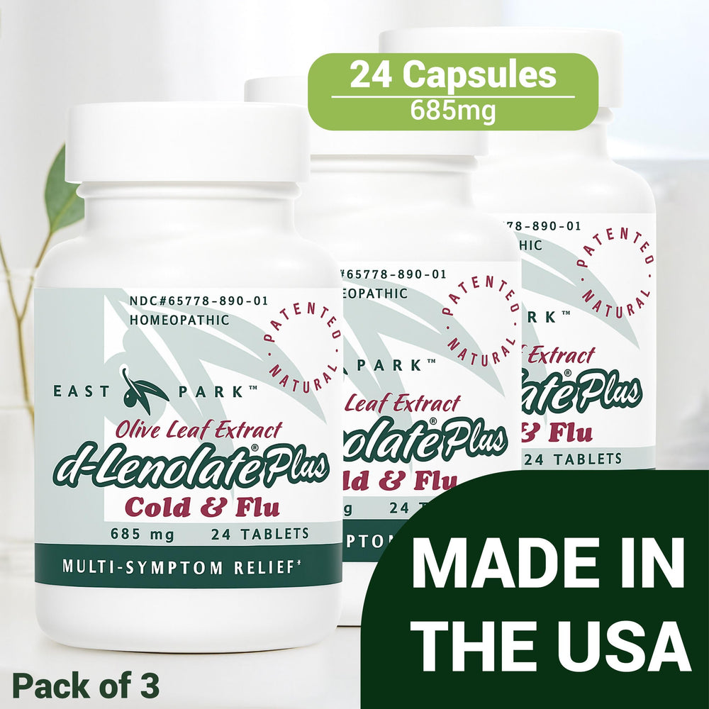 East Park d-Lenolate Plus pack of three bottles for extended coverage.