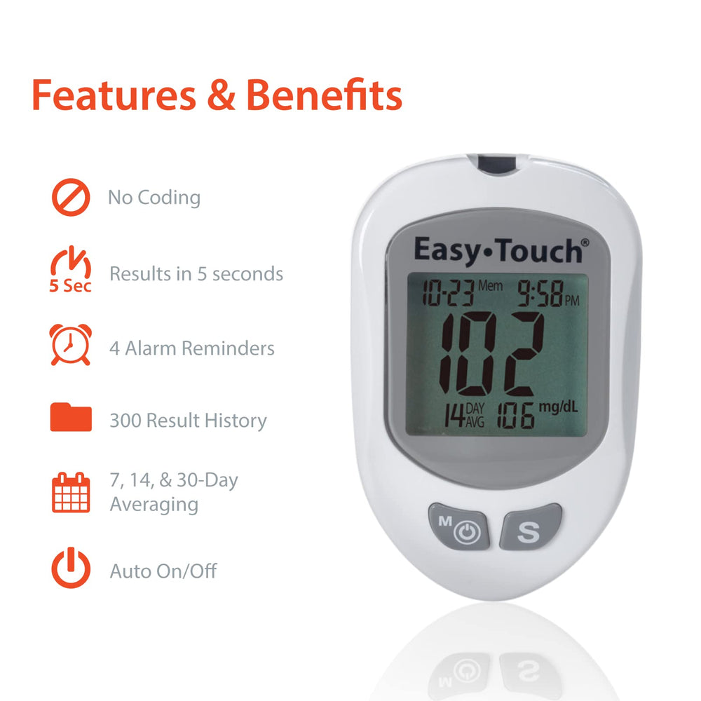 Easy Touch lancing device ready for comfortable blood samples