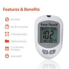 Easy Touch lancing device ready for comfortable blood samples