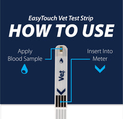 Easy Touch Pet Glucose Test Strips dual-code chips ensure compatible use.