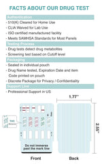 Easy@Home 5-panel test kit displays drug cutoff values clearly.