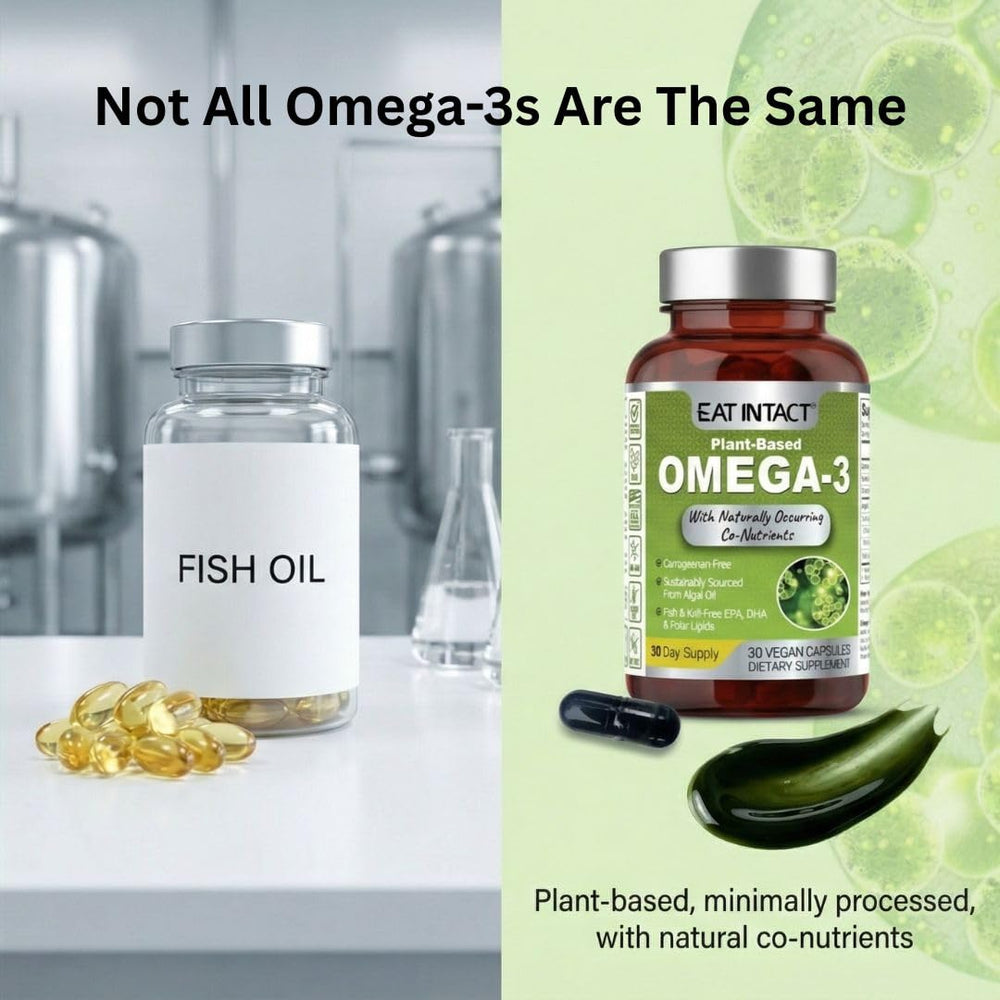 EAT INTACT vegan omega-3 capsules ideal for daily plant-based nutrition
