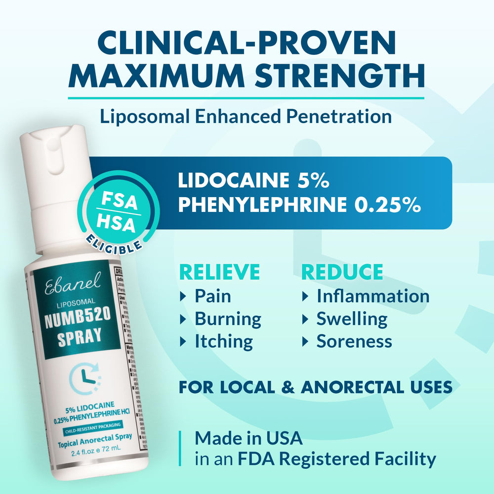 Ebanel liposome-penetration cream closeup emphasizes deep, fast-acting topical numbness.