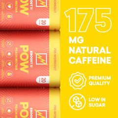 Effervescent fizz from EBOOST POW in a glass before training.