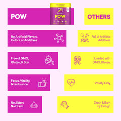 EBOOST POW serving scoop outline highlighting convenient pre-workout serving