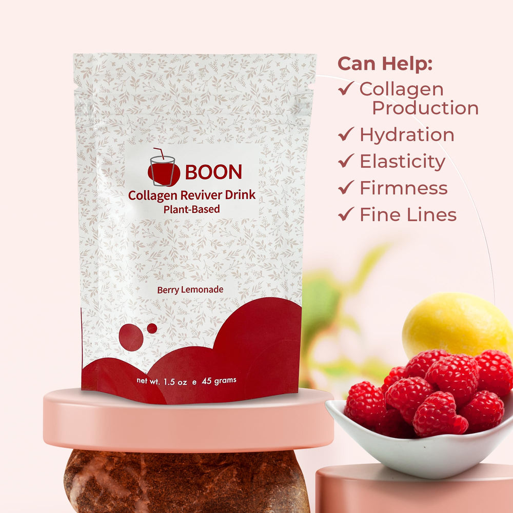 Ecco Bella Boon Collagen mixing visual shows easy smoothie integration.