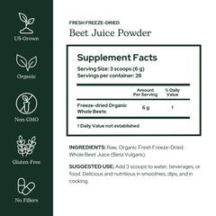Eclectic Institute Beet Juice Powder pour invites quick smoothies and drink mixes.
