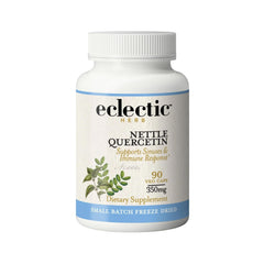 Eclectic Institute Eclectic Herb Nettle Quercetin capsules bottle for plant-based antioxidant support.