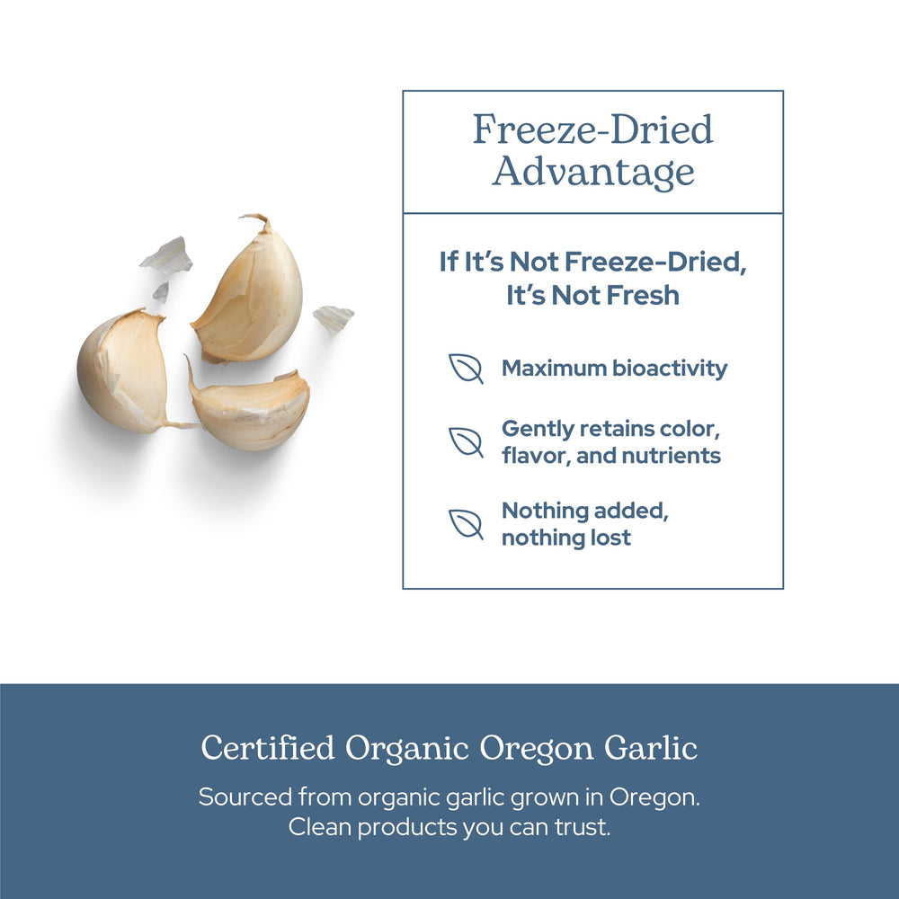 ECLECTIC INSTITUTE garlic capsules dosage sample for daily intake.