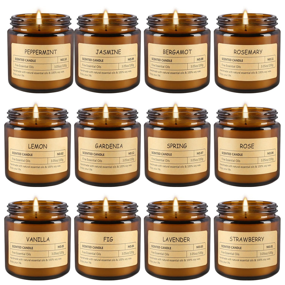 ECLHTLNY 12Pack Scented Candles with lemons create bright, inviting ambiance