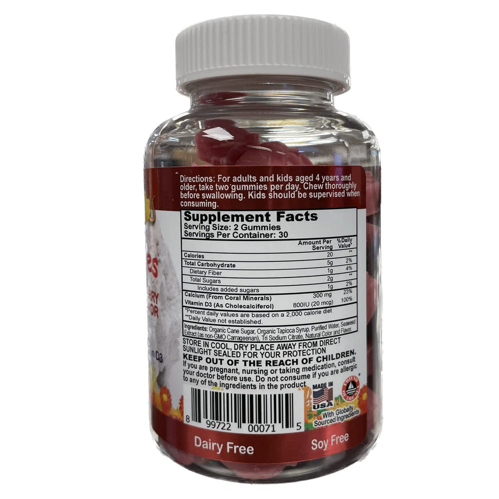 ECO SAFE Coral Calcium D3 Kids Gummies chewy texture ideal for kids