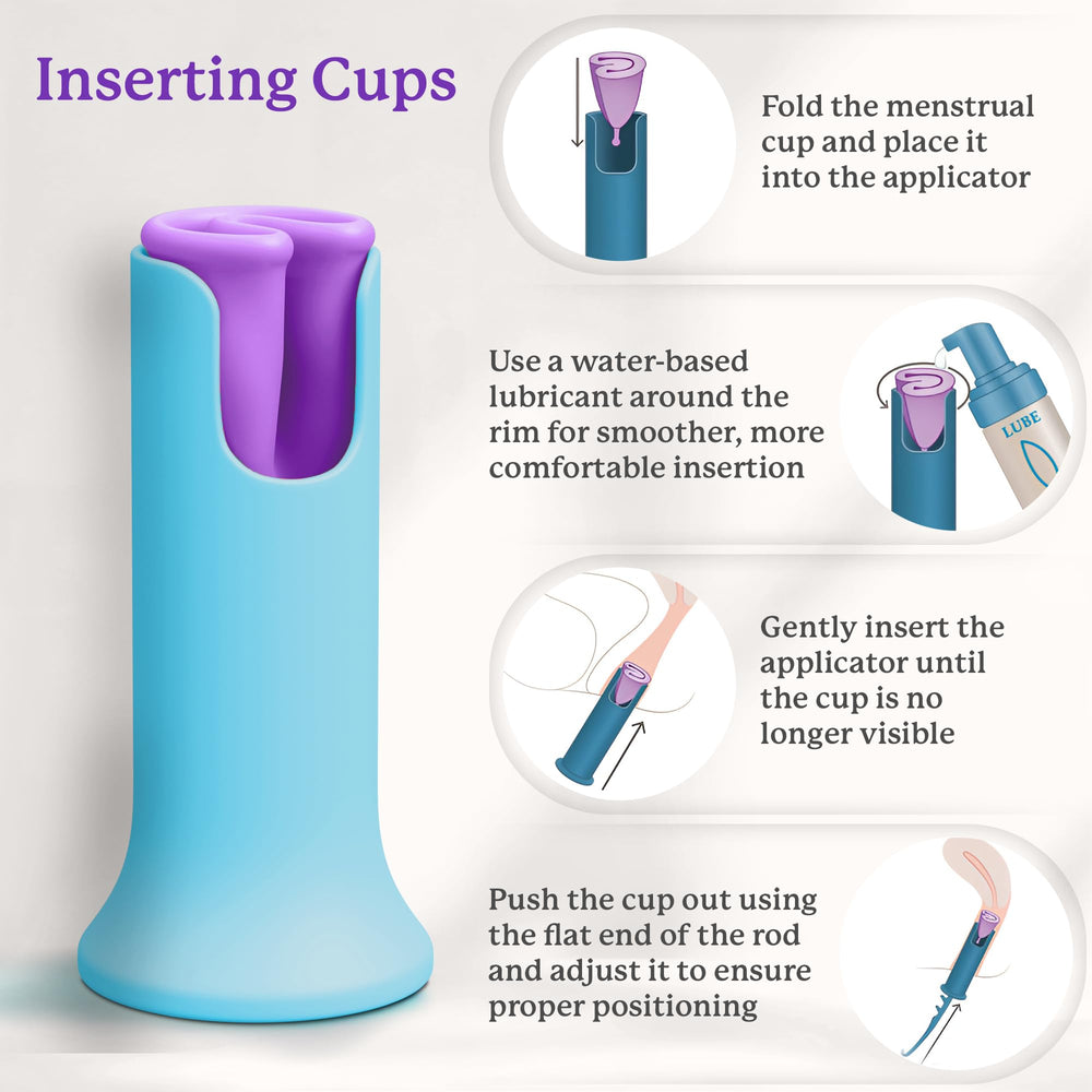 EcoBlossom reusable cup in use for confident, comfortable wear