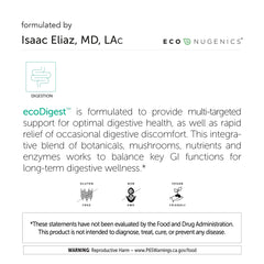 EcoDigest Lion's Mane mushroom emphasizes gut support