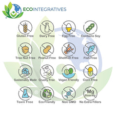 EcoIntegratives capsule row on wooden surface for easy dosing.
