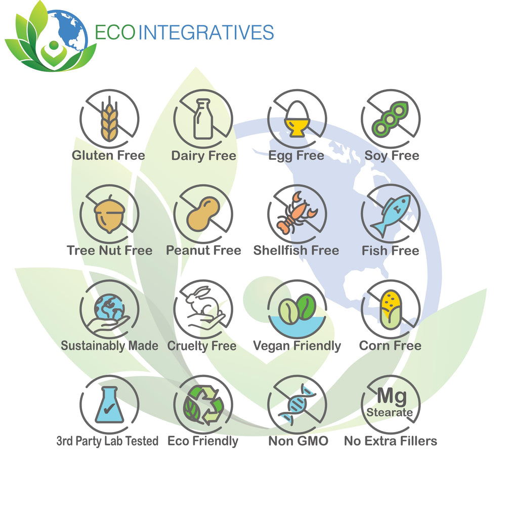 EcoIntegratives vegan folate capsules, non-GMO formulation.