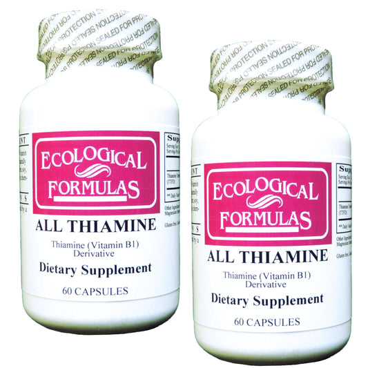 Ecological Formulas All Thiamine 50 mg bottle front view for daily energy support