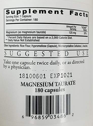 Label shows 125 mg dosage and 180 capsules per bottle.