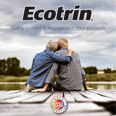 Ecotrin regular-strength tablets close-up suitable for occasional pain relief.