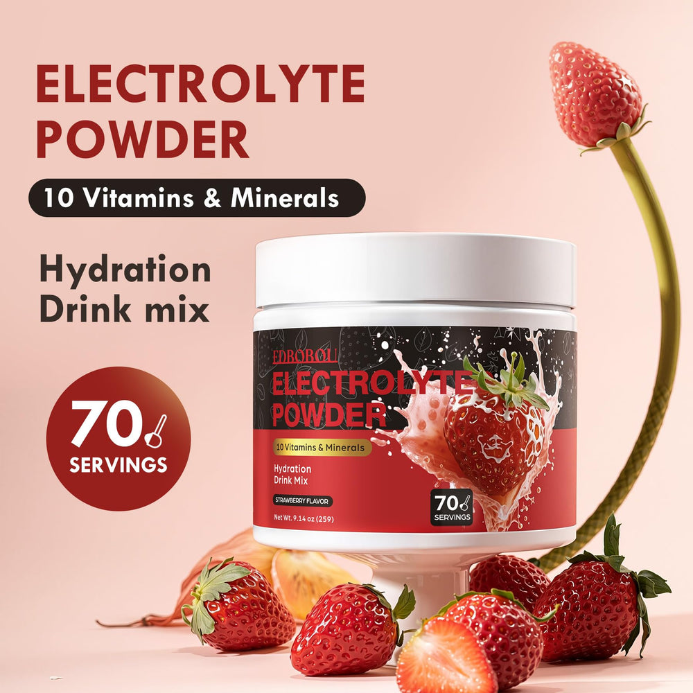 Strawberry flavor hydration sip prepared in seconds with EDBOBOU.