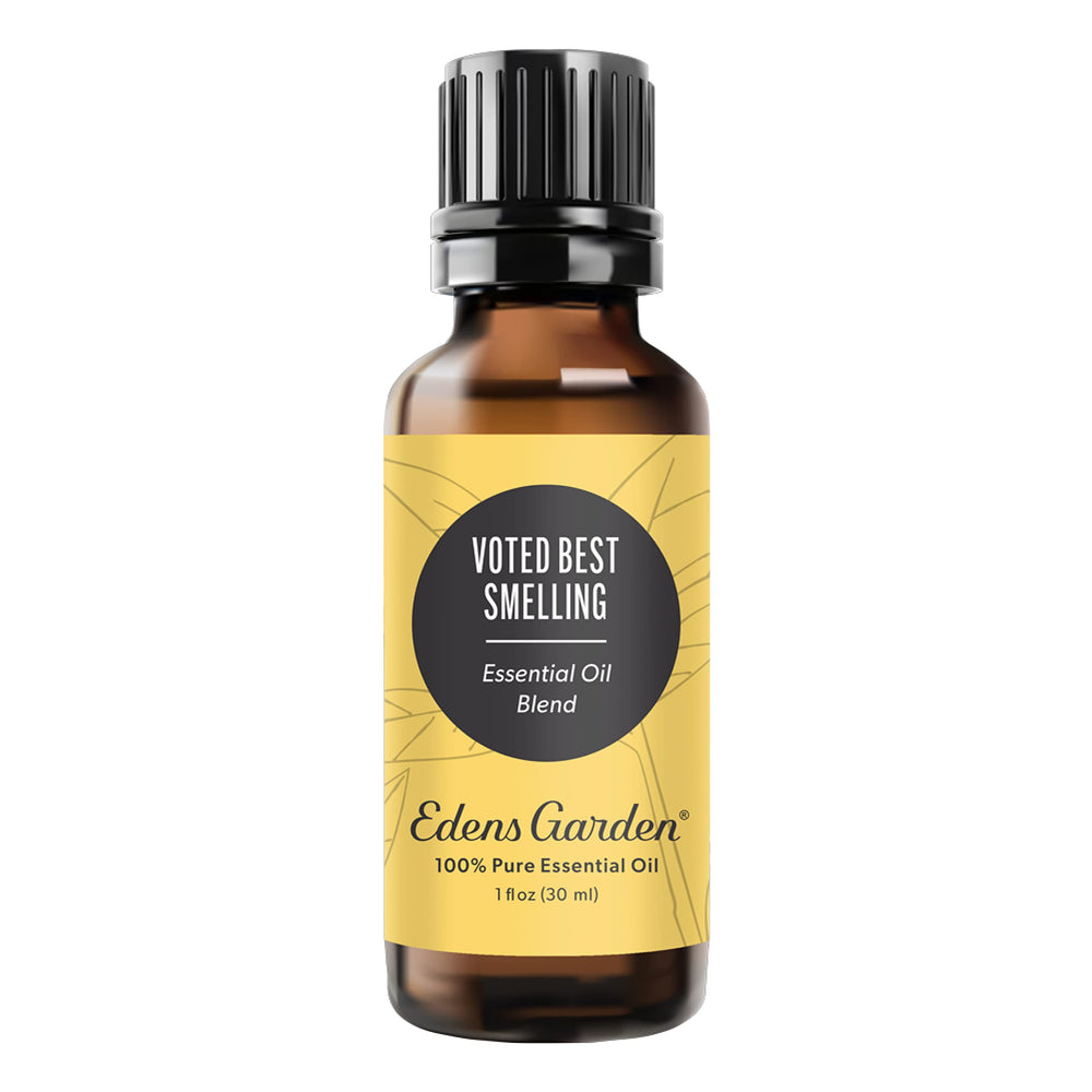 Edens Garden Best Smelling Oil Blend bottle closeup, premium 100% pure fragrance for diffusers.