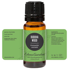 Edens Garden Buddha Wood diffuser setup creates grounding meditation ambiance.