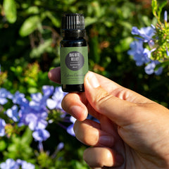 Edens Garden Bug Bite Relief label showing branding and quality ingredients for outdoor use