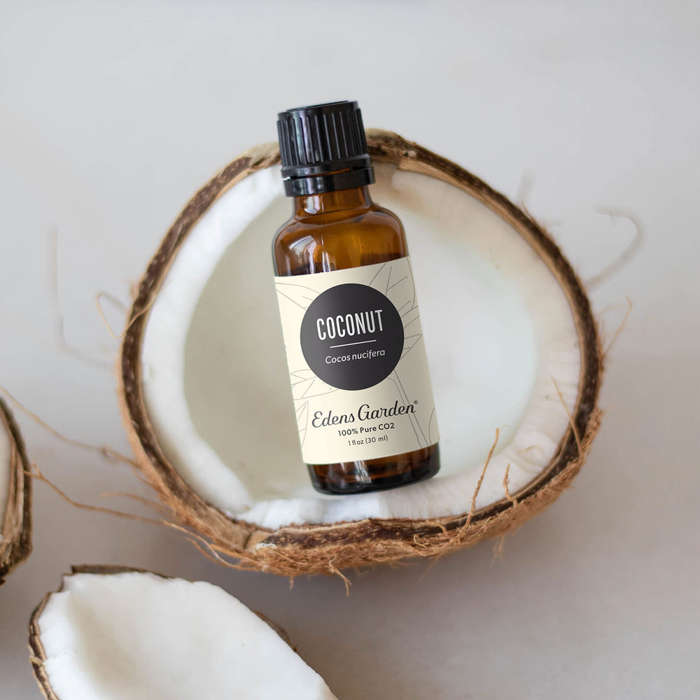 Edens Garden Coconut CO2 Essential Oil diffuser aroma evokes island serenity