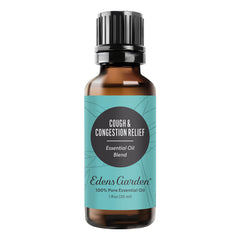 Edens Garden Cough & Congestion Relief bottle front view for aroma therapy