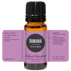 Edens Garden Damiana GC-MS report showing batch transparency