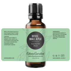 Edens Garden Diffuse, Inhale, Repeat packaging and branding on box