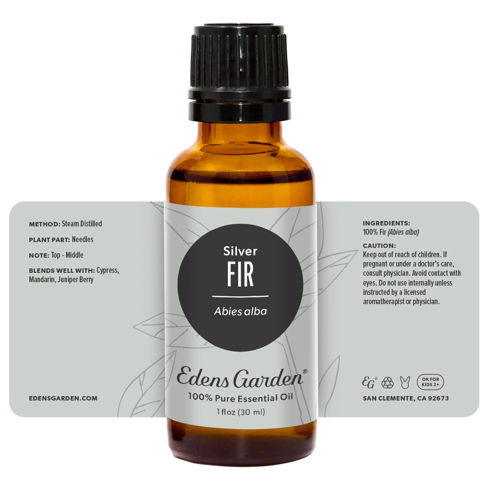 Edens Garden Fir-Silver bottle side-view conveying trust and quality