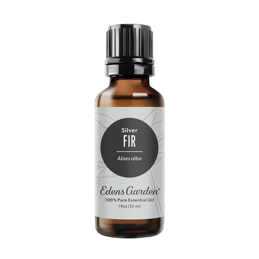 Edens Garden Fir-Silver bottle displays pure essential oil with forest scent