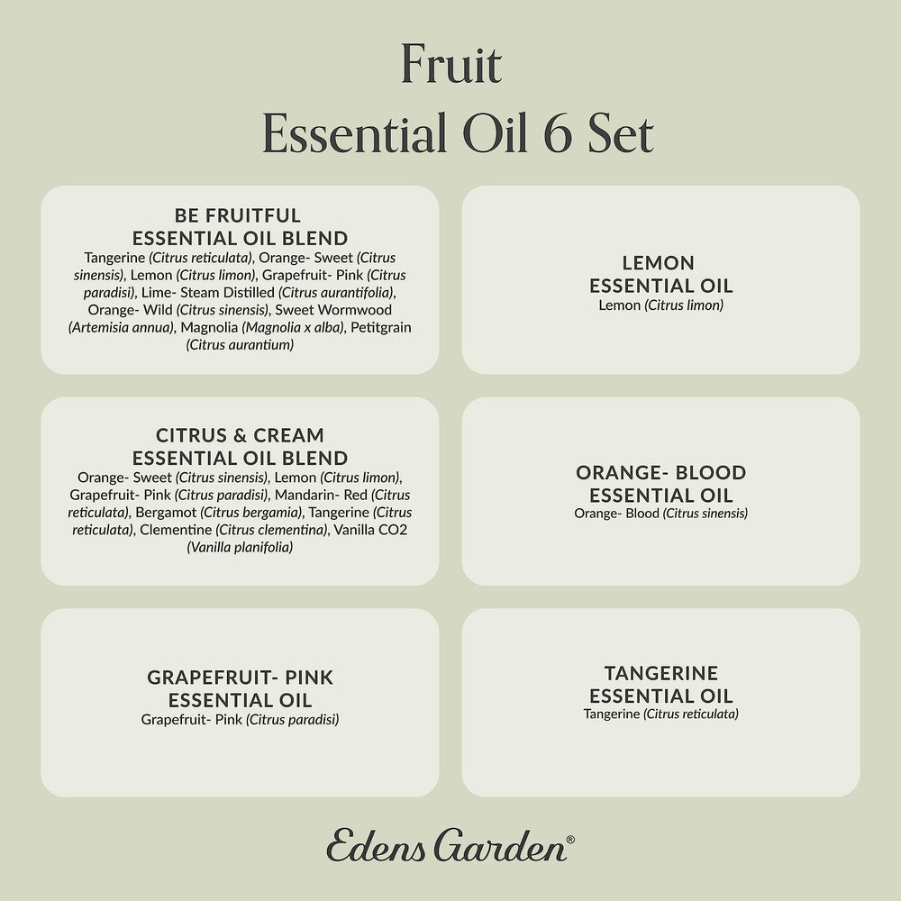 Edens Garden Fruit Set collection invites exploration of citrus aromatherapy.