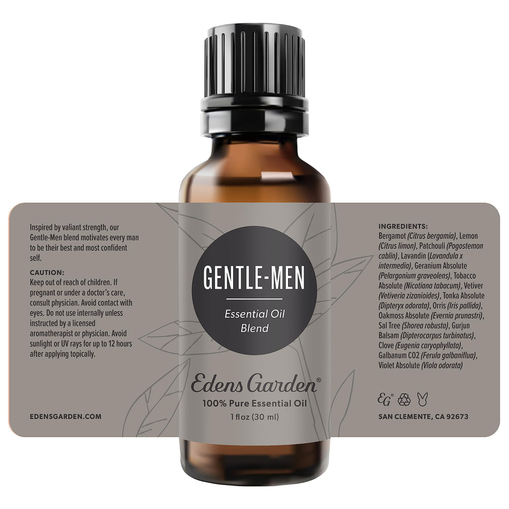 Edens Garden Gentle-Men gift-pack presentation signals premium aromatherapy set
