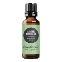 Edens Garden Headache & Migraine Aid bottle—calming aromatherapy for gentle relief