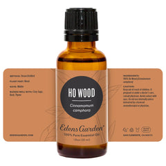 Edens Garden licensed aromatherapists provide guidance for Ho Wood use.