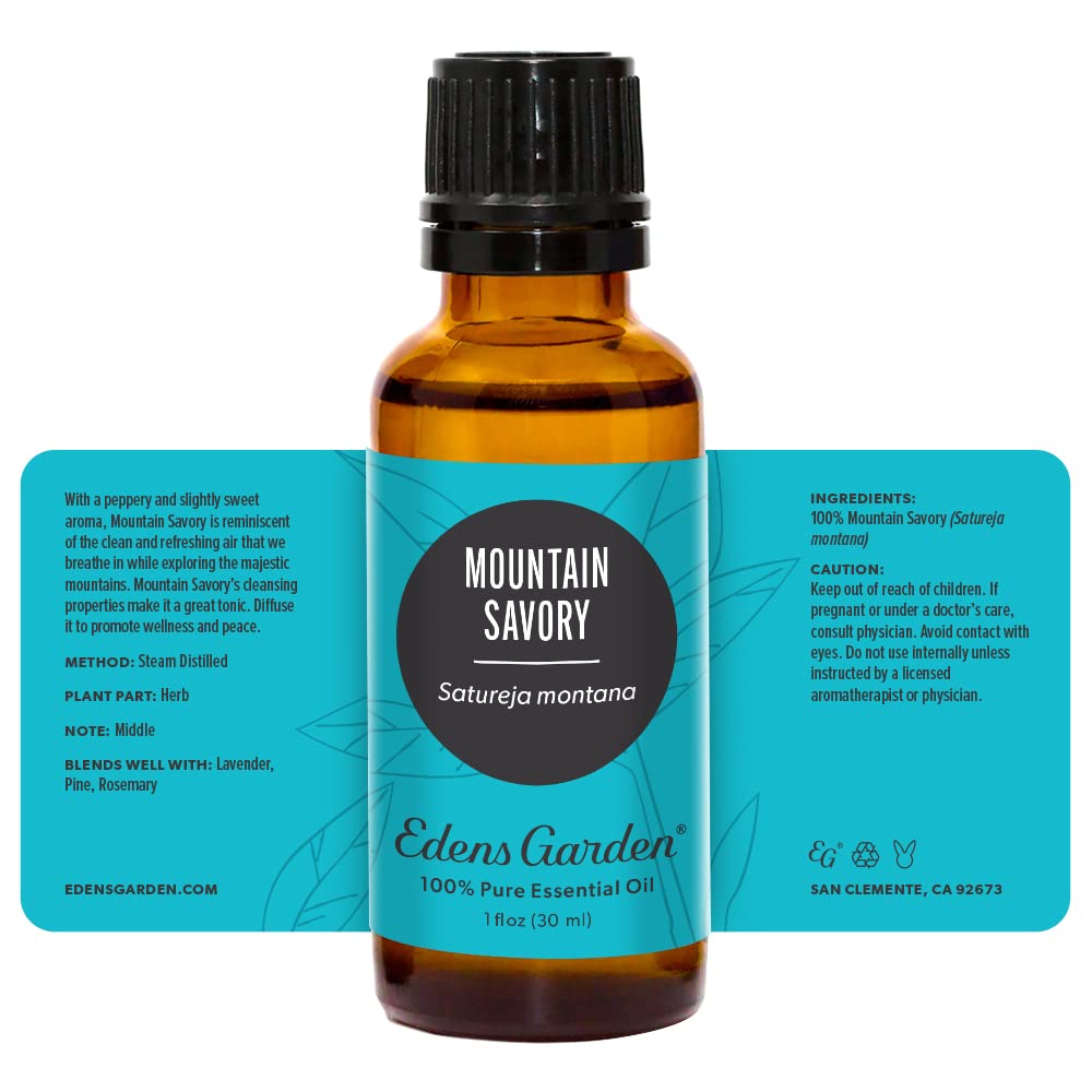 Edens Garden Mountain Savory with citrus pairing for a bright, uplifting scent
