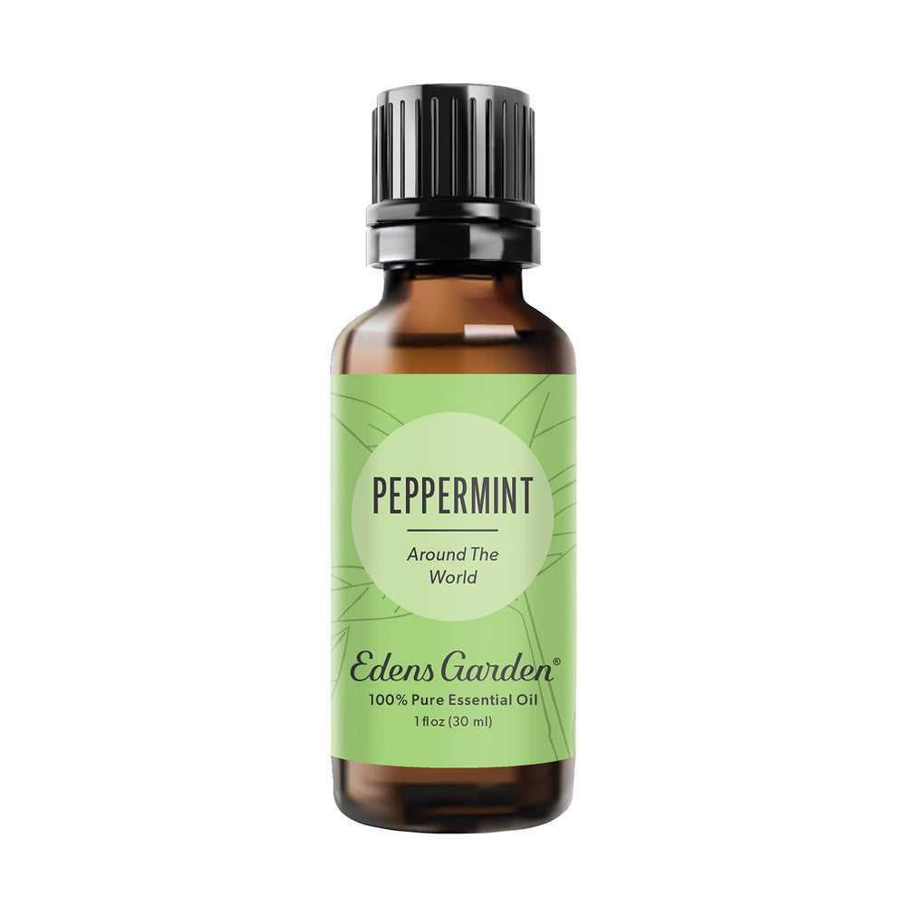 Edens Garden Peppermint Around The World bottle for diffuser use with refreshing aroma.
