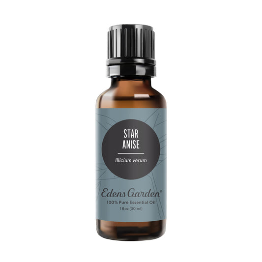Edens Garden Star Anise oil bottle close-up for diffusers and blends