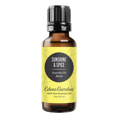 Edens Garden Sunshine Spice essential oil bottle for pure aromatherapy and mood lift