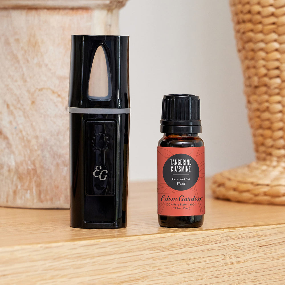 Edens Garden Tangerine Jasmine bottle front showcases premium undiluted essential oil blend
