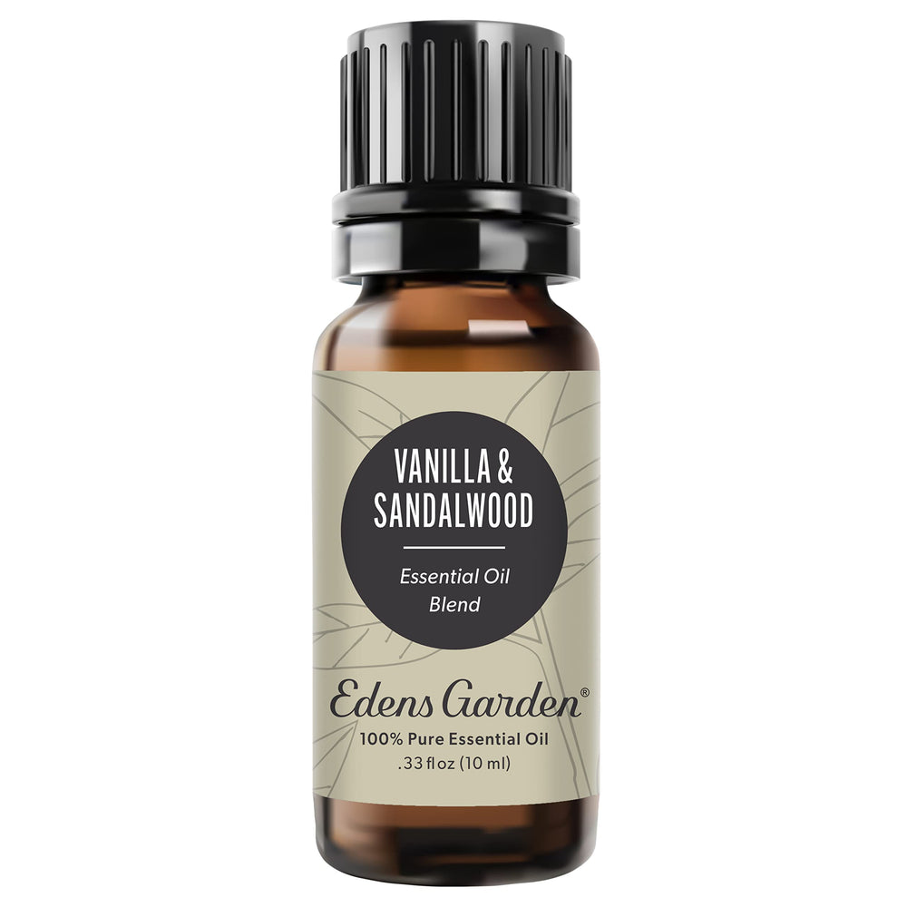 Edens Garden Vanilla Sandalwood bottle pour: rich aroma for diffuser and ambiance