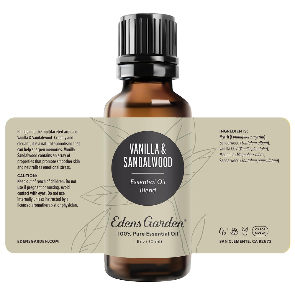 Edens Garden Vanilla Sandalwood drawer sachet ready to scent linens.