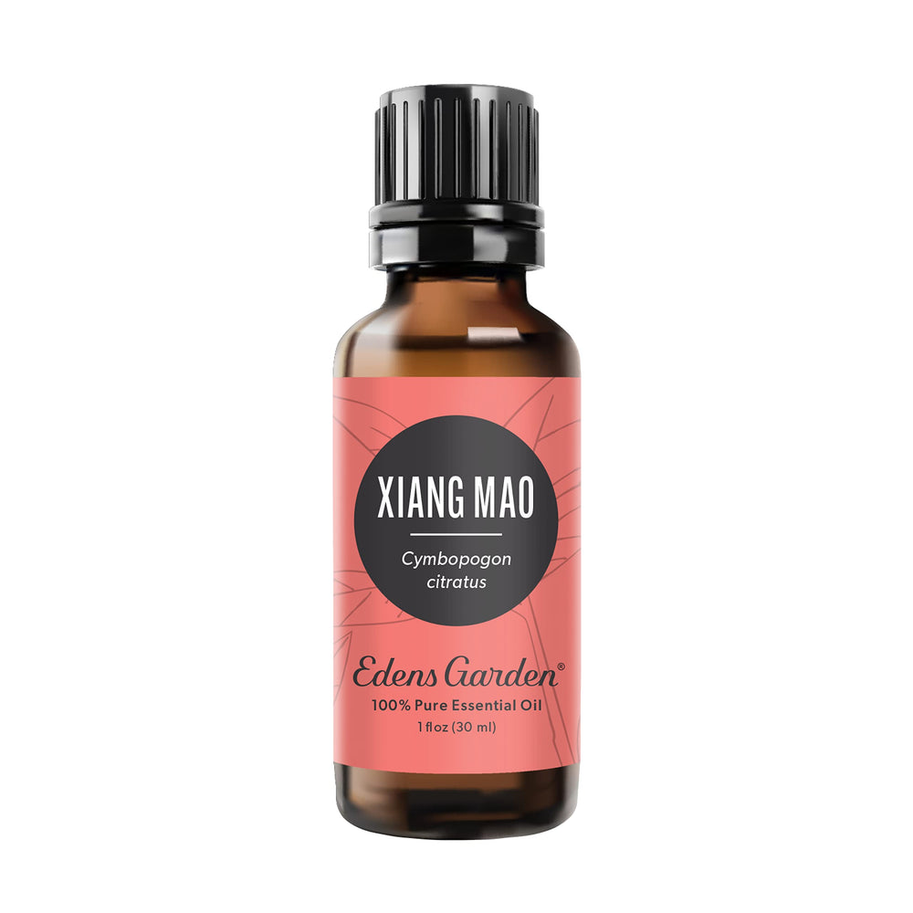 Edens Garden Xiang Mao essential oil bottle for diffusion and mood uplift.