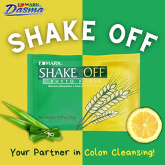 Close-up of EDMARK pandan fiber sachet, ready to mix for cleanse