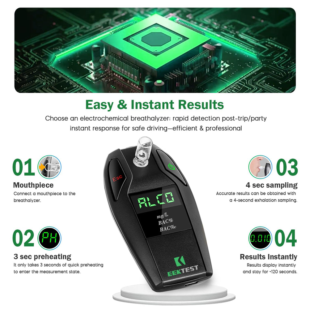 EEKTEST breathalyzer carrying case keeps the device protected