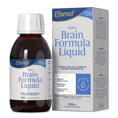 Efamol Efalex Brain Formula liquid bottle with lemon-lime flavour for daily support